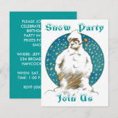 SNOWMAN SNEWINTER FUN ~ PARTY INVITATION INVITE KAART (Voorkant / Achterkant)