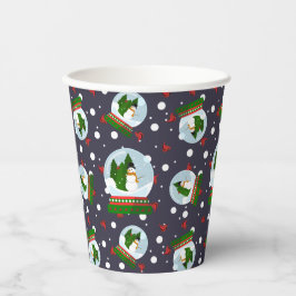 Snowman Snow Globes Papieren Bekers