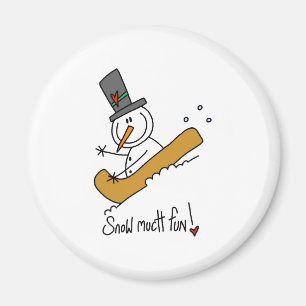 Snowman Snow Much Fun Magneet
