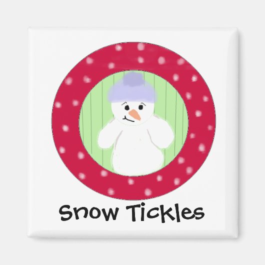 Snowman Snow Tickles Magneet (Voorkant)