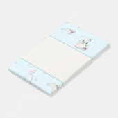 Snowman Snowball ingelijste tekst vak ontwerp Post-it® Notes (Schuin)