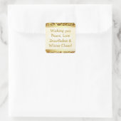 Snowman Snowflake hiver Citation de Noël Sticker (Sac)