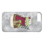 Snowman-snowflake iPhone 7 plus hoesje (Achterkant (Horizontaal))
