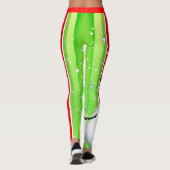 Snowman / Snowflake / Kerstmis / Groen & Rood Leggings (Achterkant)