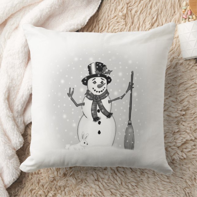 Snowman, Snowflake, Pillow Kussen (Deken)