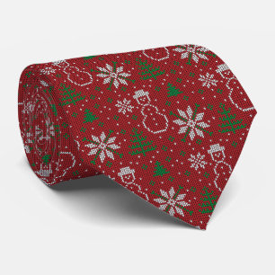 Snowman Snowflake Winter Scene Kerstvakantie Stropdas
