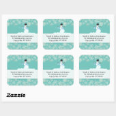 Snowman Snowflakes Étiquettes de adresse de vacanc (Feuille)
