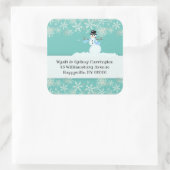 Snowman Snowflakes Étiquettes de adresse de vacanc (Sac)