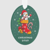 Snowman Snowflakes Noël 2020 Vert (devant)