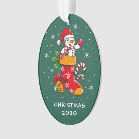 Snowman Snowflakes Noël 2020 Vert (devant)