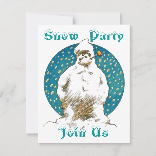 SNOWMAN SNOWMAN HIVER FUN ~ INVITATION D'INVITATIO (Devant)