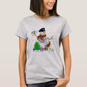 Snowman: Snowman met kerstlampjes T-shirt