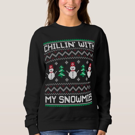 Snowman Snowmies Vilain Sweat de Noël (Devant)