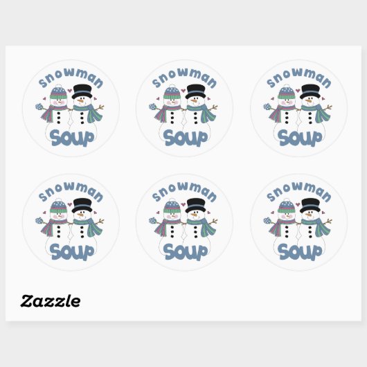Snowman Soup Label (Vel)