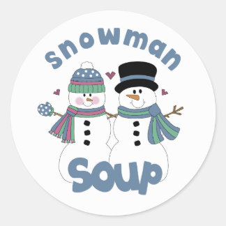 Snowman Soup Label