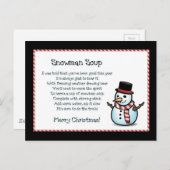 Snowman Soup Quote Briefkaart (Voorkant / Achterkant)