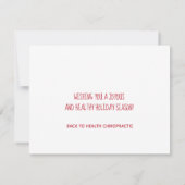 Snowman Spine Chiropractic Feestdagenkaart (Achterkant)