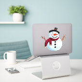 Snowman Sticker (Laptop op bureau)