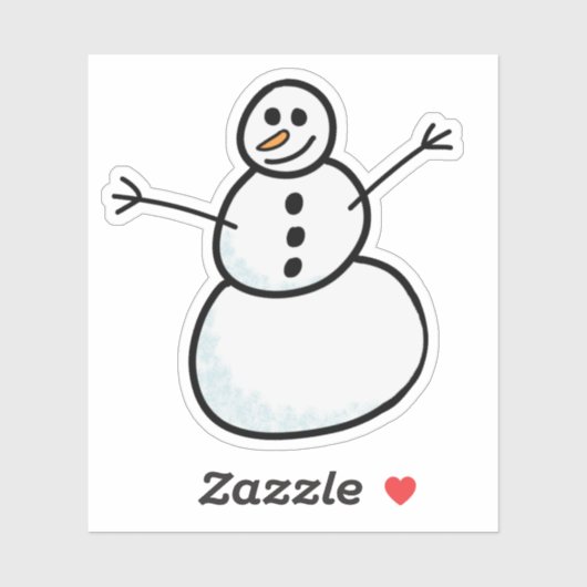 Snowman Sticker (Vel)