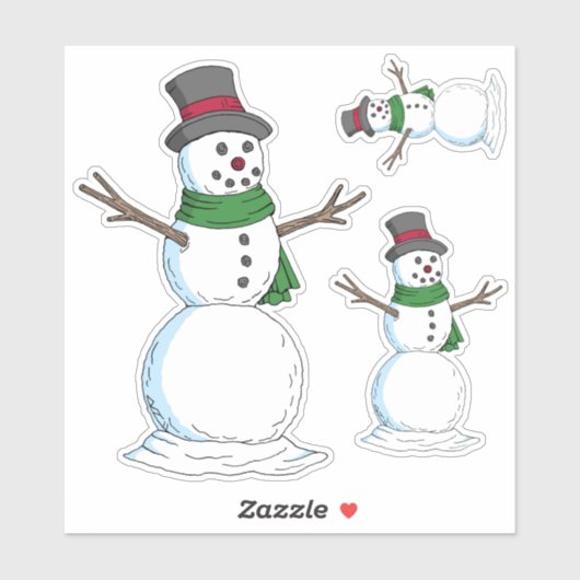 Snowman Sticker (Vel)