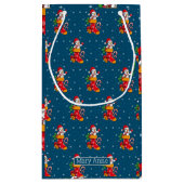 Snowman Stocking Candy Cane Snowflakes Patroon Klein Cadeauzakje (Achterkant)