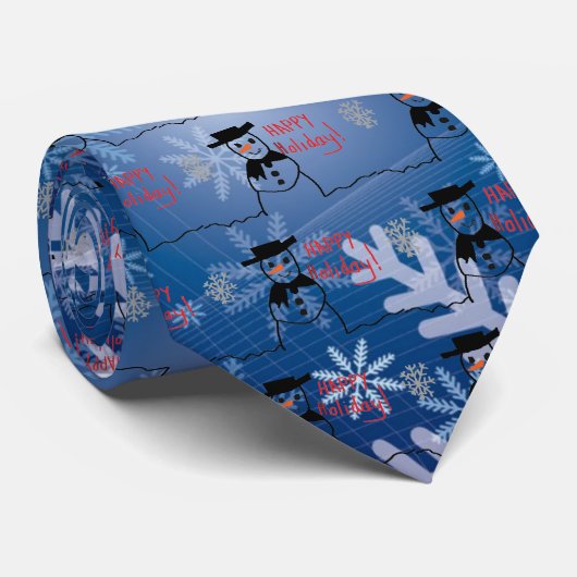 Snowman Stropdas (Opgerold)