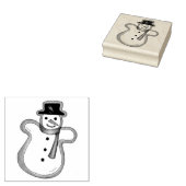 Snowman Sugar Cookie Hanukkah Kerstfeestdag Rubberstempel (Gestempeld)