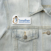 Snowman Sugar Cookie Winter Kerstfeestdag Naamplaatje (In situ)