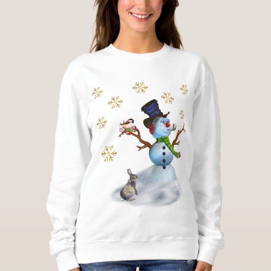 Snowman Sweatshirt voor dames  (Voorkant)