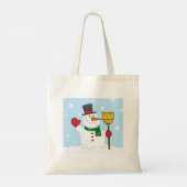 Snowman Tenant Un Sac fourre-tout De Balles (Dos)