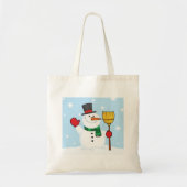 Snowman Tenant Un Sac fourre-tout De Balles (Devant)