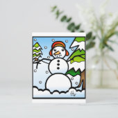 Snowman Tiffany briefkaart (Staand voorkant)