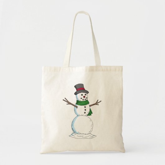 Snowman Tote Bag (Voorkant)