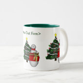 Snowman Tree - Aangepaste kerstfeestdag Mok (Voorkant rechts)