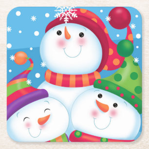 Snowman Trio Onderzetter