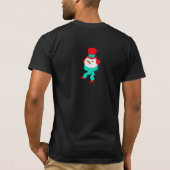 Snowman Tunes Christmas Dark T-Shirt (Dos)