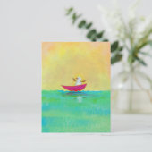 Snowman vacances carte postale fun art mignon (Debout devant)