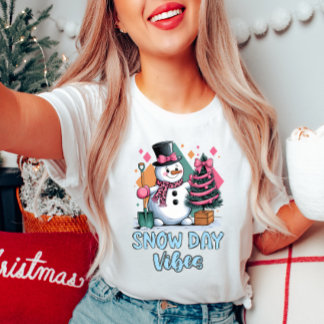 Snowman Vibes T-shirt voor dames