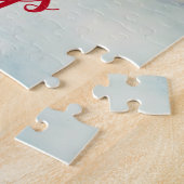 Snowman Vintage-kerstgroet Legpuzzel (Zijkant)