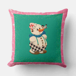 Snowman Vintage Kerstmis Kussen