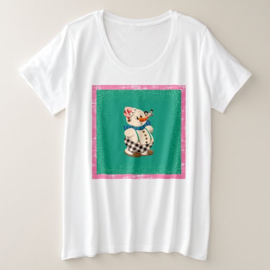 Snowman Vintage Noël blanc (Design devant)