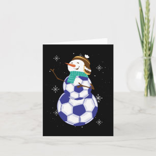 Snowman Voetbal wintermagie Kaart