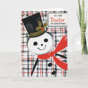 Snowman voor dokter Feestdagen Kaart