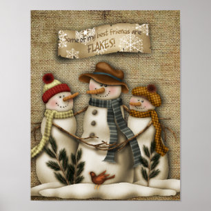 Snowman vrienden poster