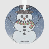 Snowman w/BG - Acryl Ornament (achterkant)