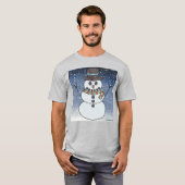Snowman w/BG (levendig) - Mannen T-shirt (Voorkant volledig)