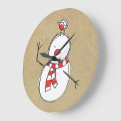 Snowman Wall Clock Grote Klok (Hoek)