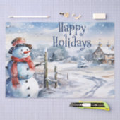 Snowman Waterverf Winter Kerstmis Tissuepapier (Craft)