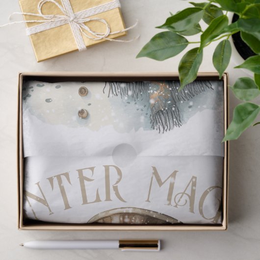 Snowman Waterverf Winter Kerstmis Tissuepapier (Geschenk)