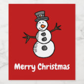Snowman Wijn Etiket (Enkel label)
